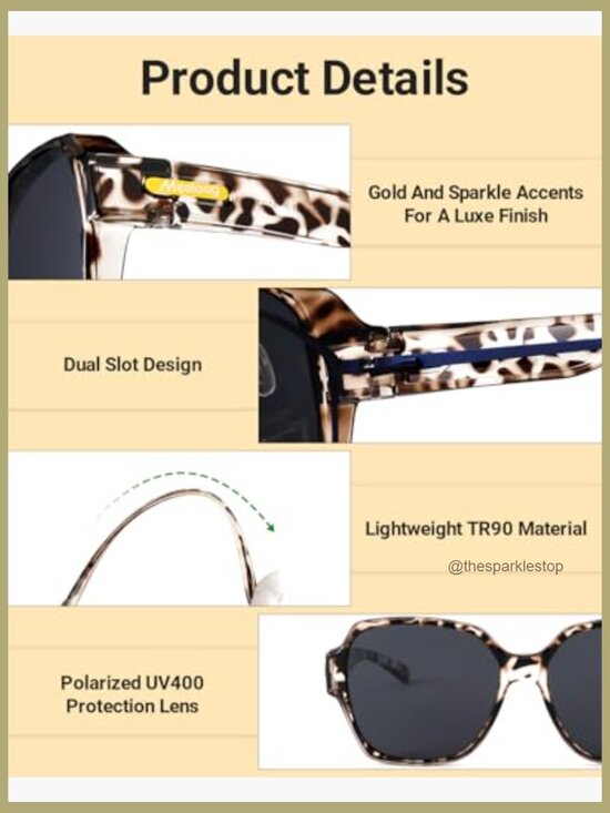 Polarized Fit Over Glasses Sunglasses for Women Lightweight TR90 Frame main image 3